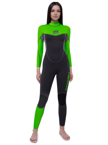 Гидрокостюм женский POISON OUTRATE back zip 3/2 Green