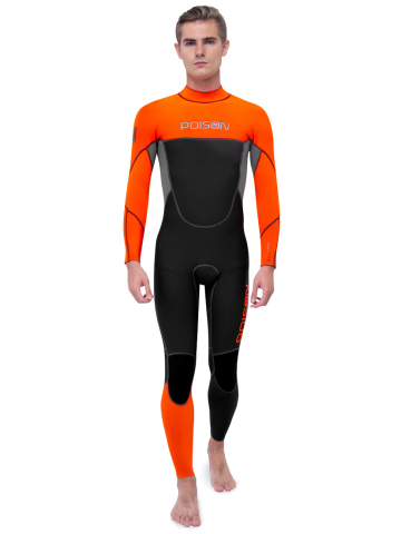 Гидрокостюм мужской POISON OUTRATE back zip 3/2 Orange